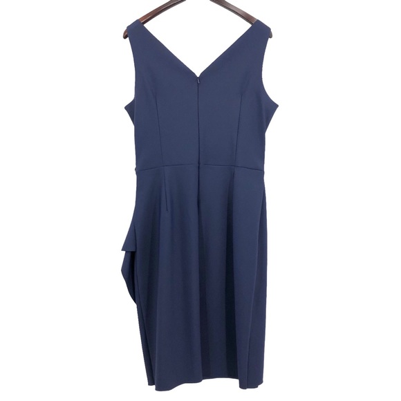 ALEX EVENINGS Short Side Ruched Compression Collection Dress Surplice Size 16 - Picture 3 of 9